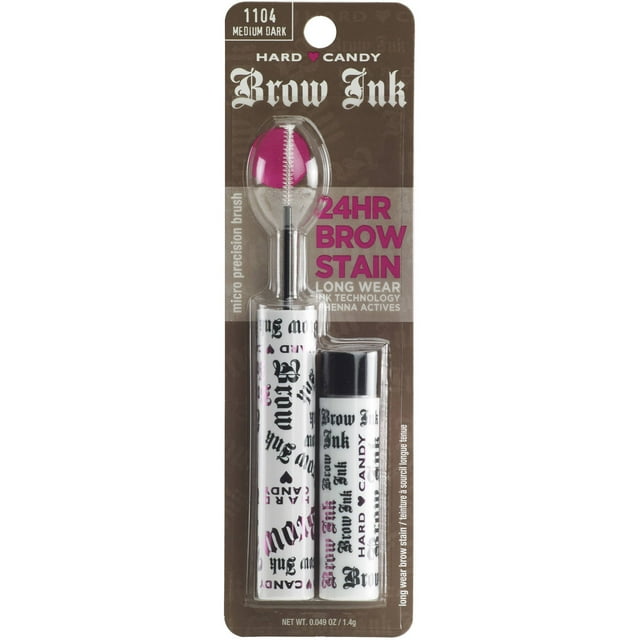 Hard Candy Brow Ink Long Wear Henna 24 Hour Brow Stain with Micro