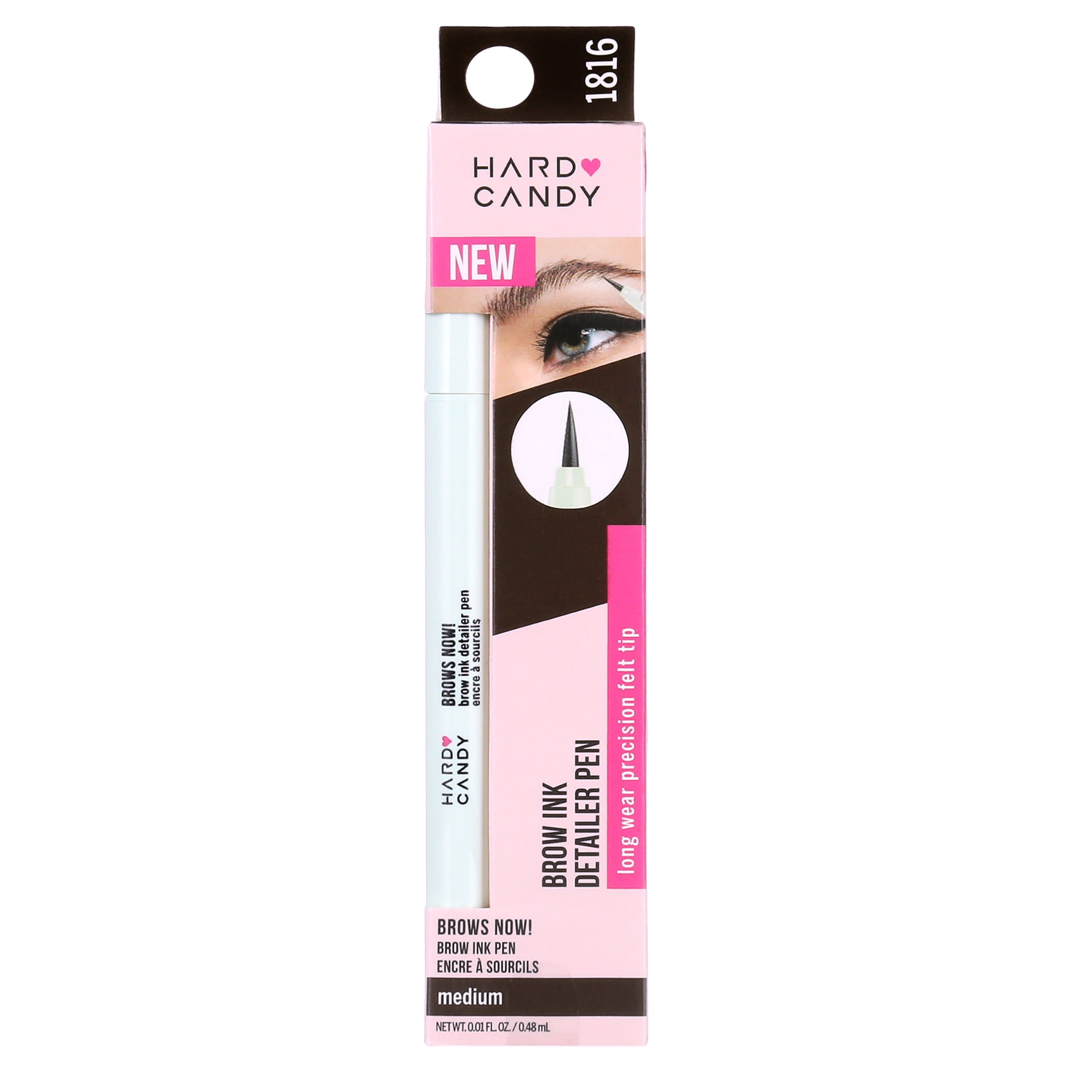 Hard Candy Brows Now! Precision Tip Brow Ink Medium, 0.008 oz