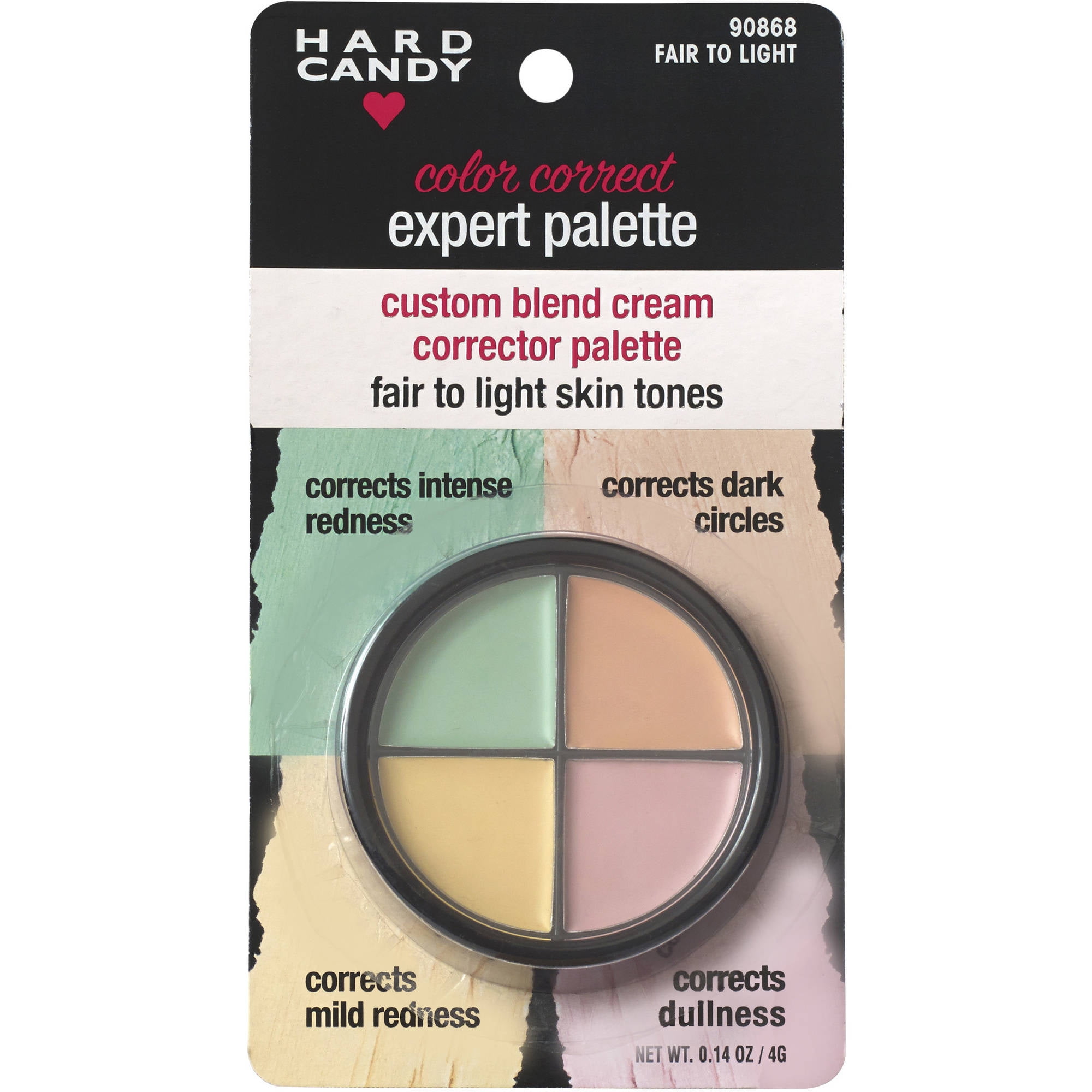 Hard Candy Color Correct Expert Palette, Fair to Light Skin Tones, .14