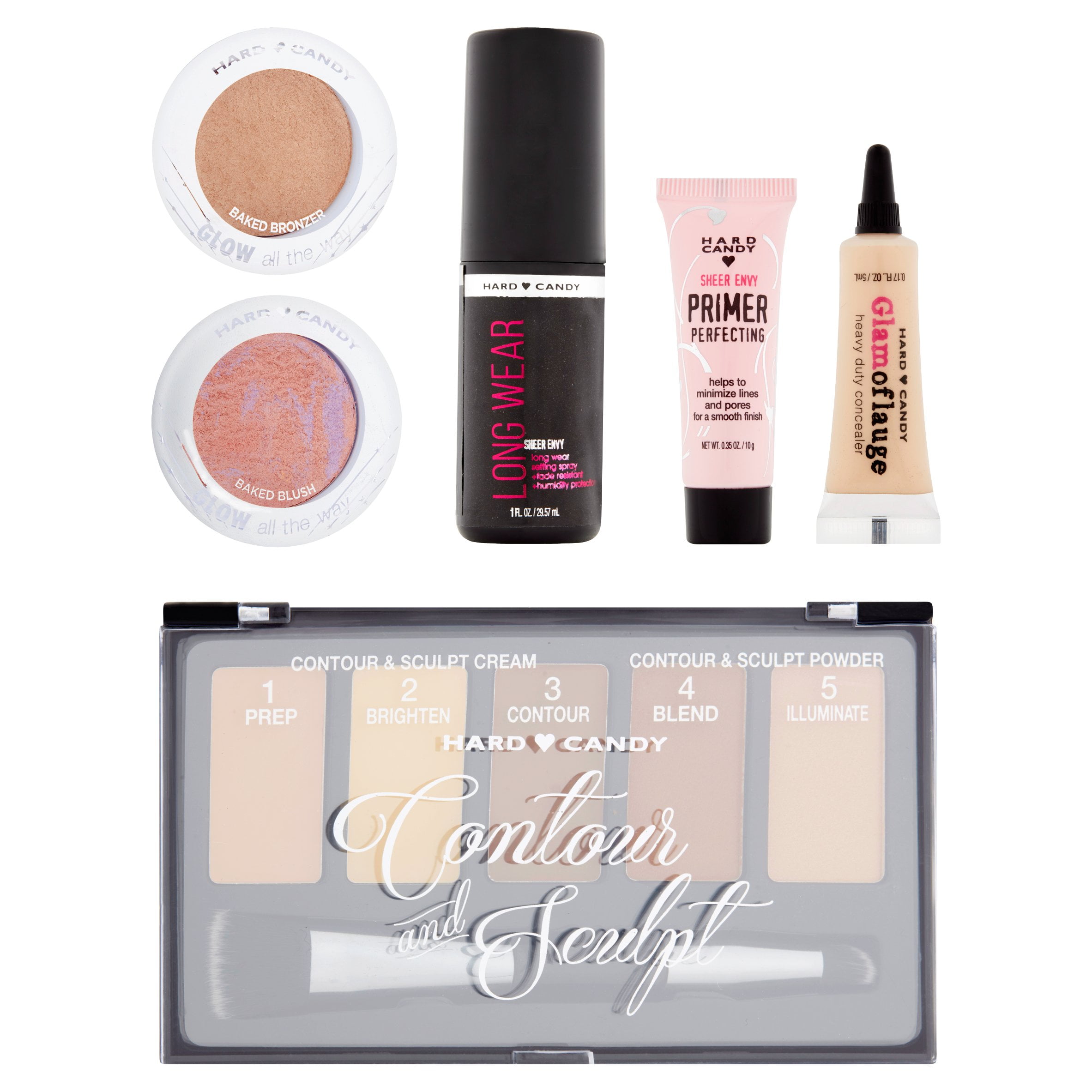 Hard Candy Contour & Glow Make Up Set, 11 piece