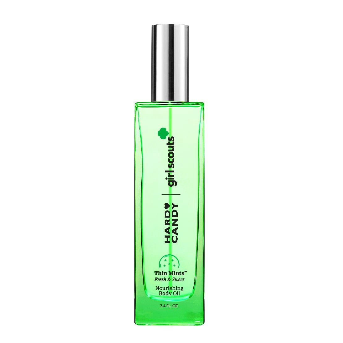 Hard Candy Girl Scouts Nourishing Body Oil with Jojoba Oil, Girl Scout Thin Mints Scent, 3.4 fl oz