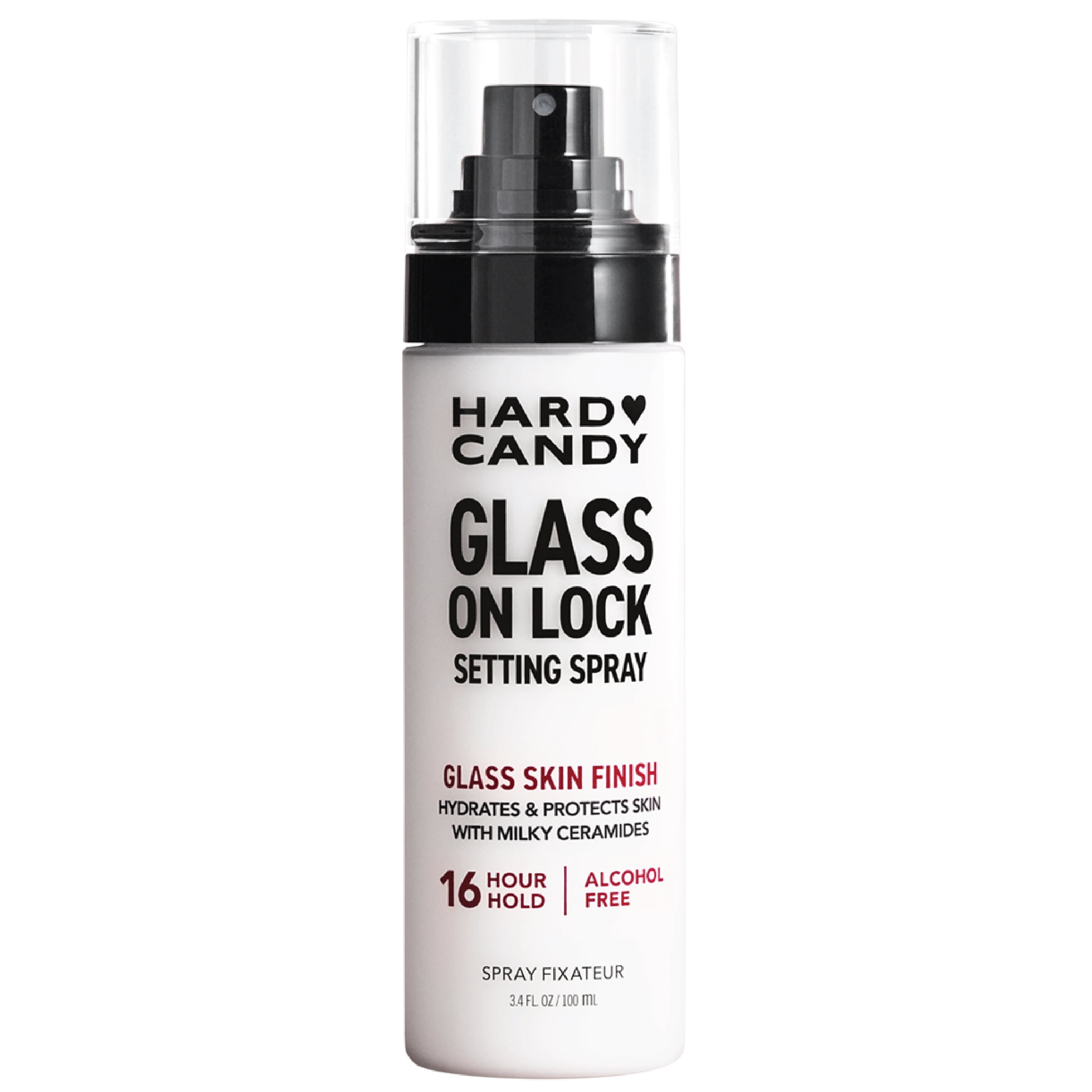 Hard Candy Glass On Lock Dewy Setting Spray, Long-Lasting Glow-Boosting Makeup Finishing Mist, 3.4 fl oz