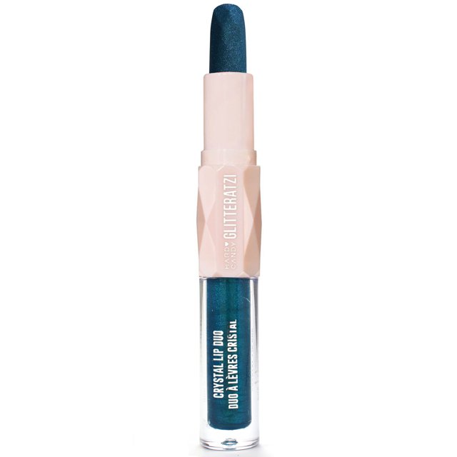 Hard Candy Glitteratzi Crystal Lip Duo, Teal My Thunder, lipstick .12oz