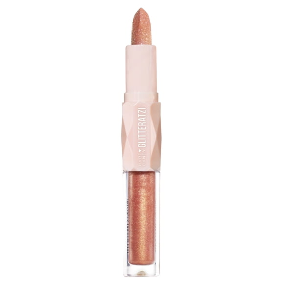 Hard Candy Glitteratzi Lip Duo, Drippin in Gold, lipstick 0.12 oz, lipgloss 0.09 fl oz