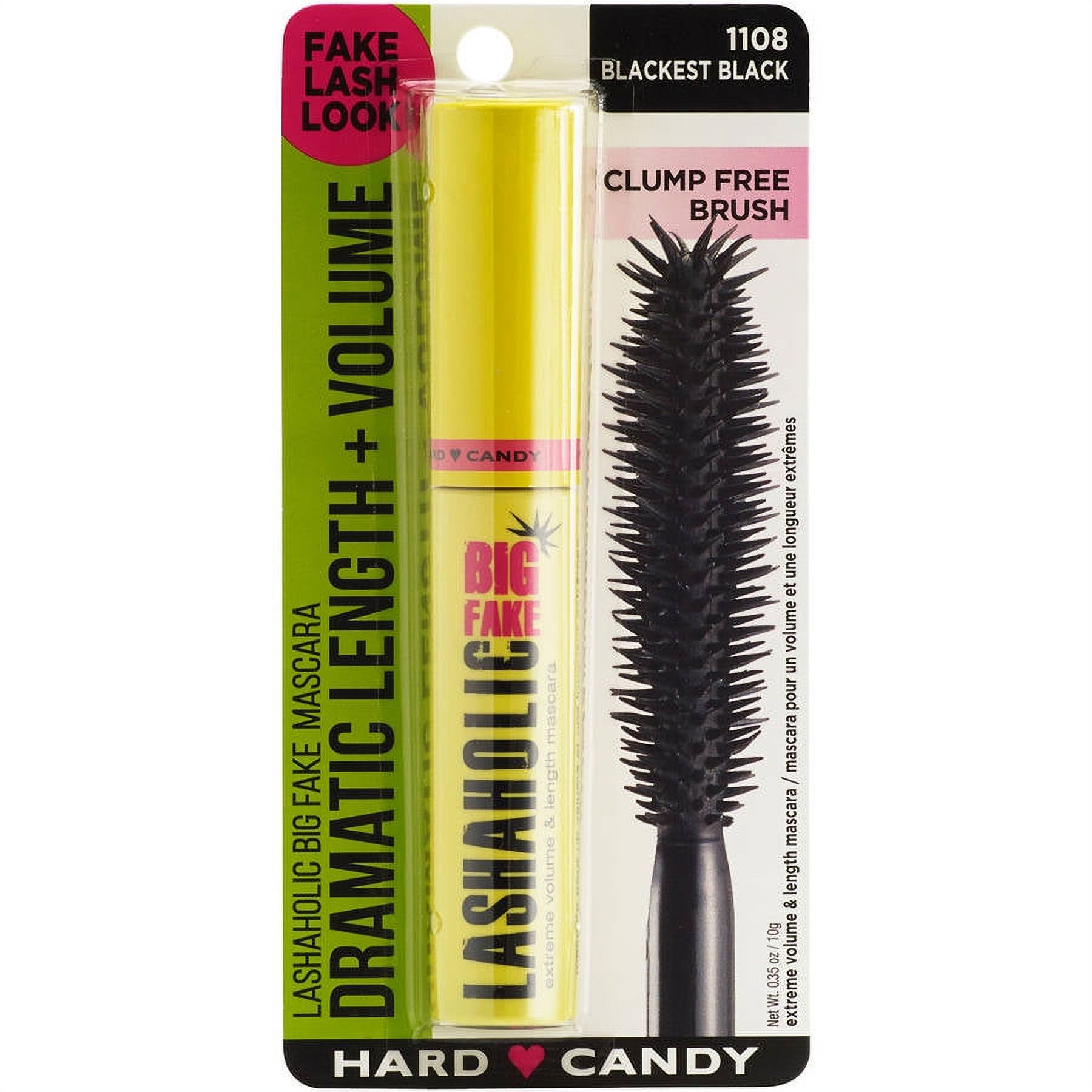 Hard Candy Lashaholic Big Fake Intense Volume Mascara, 1108 Blackest