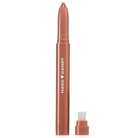 Hard Candy Lip Shine Lipstick Dulce, Nude Glossy Lip Color, Hydrating Lip Liner, Built-in Sharpener
