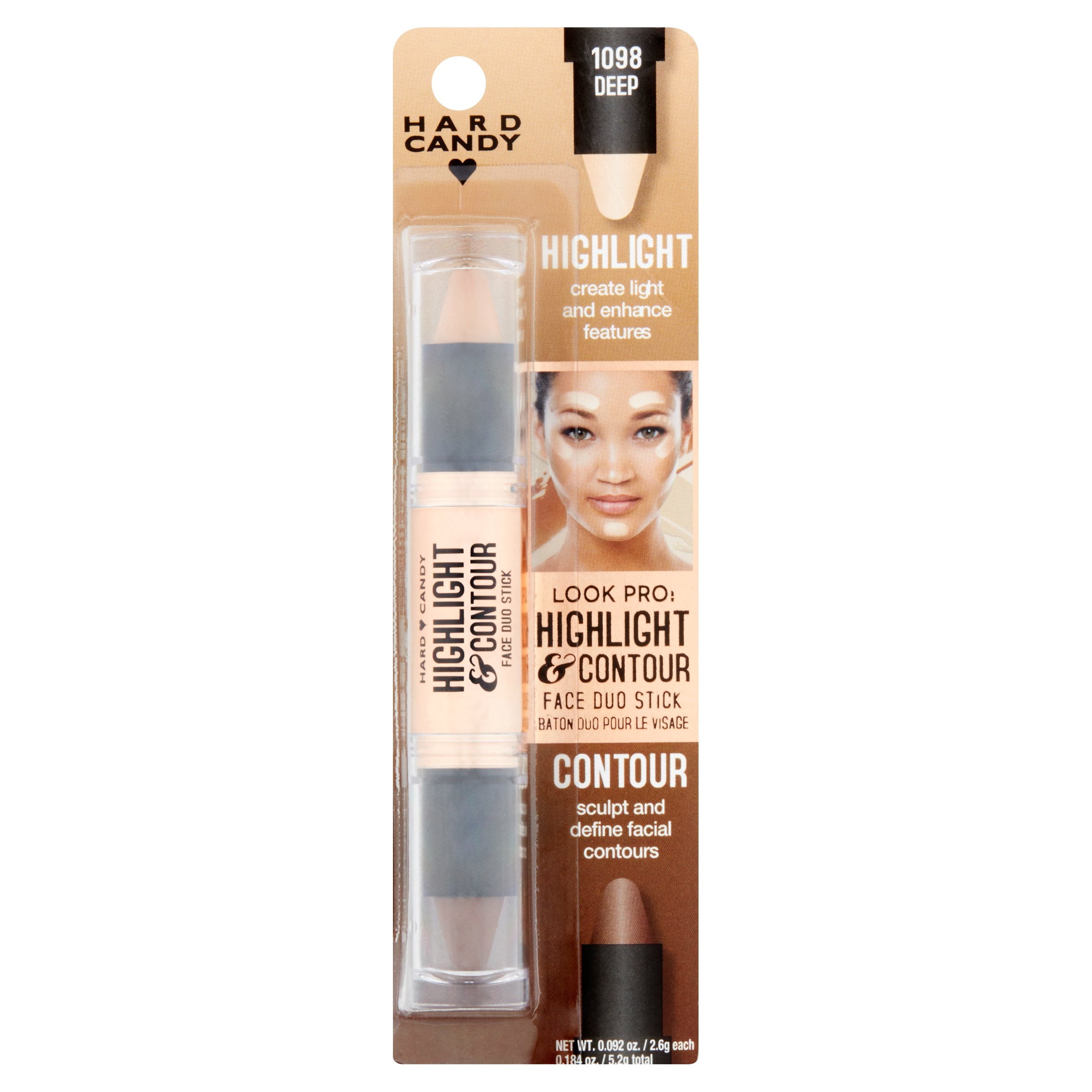 Hard Candy Look Pro! Highlight & Contour Face Duo Stick, 0.184 oz