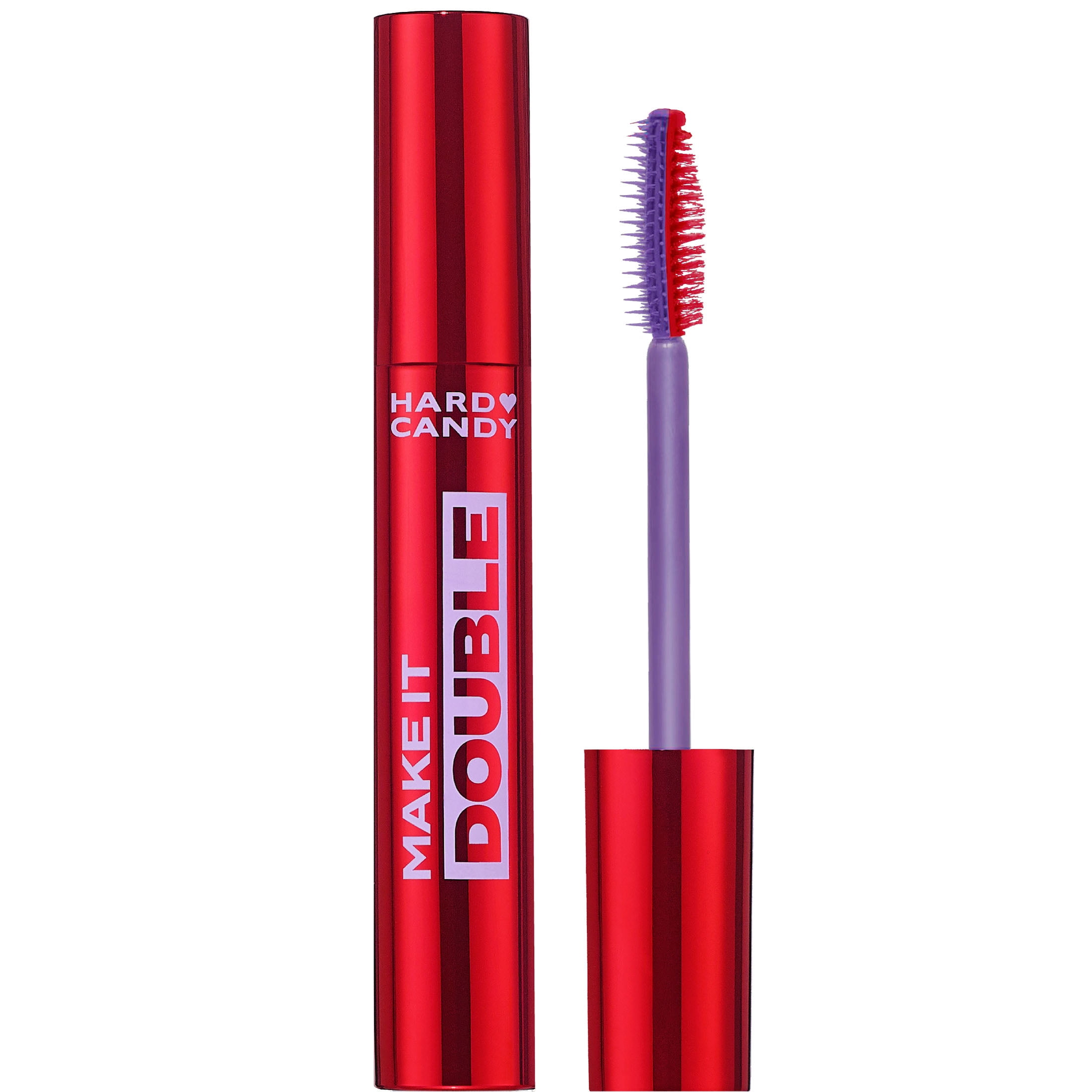 Hard Candy Make It Double Volumizing Mascara, Dual-Ended Eyelash Volumizer & Lengthener, Hyper Black