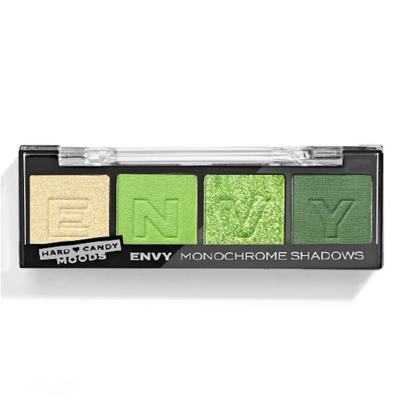 Hard Candy, Moods Shadow Palette, 4 Bold & Buildable Monochromatic Shades, ENVY, .10oz