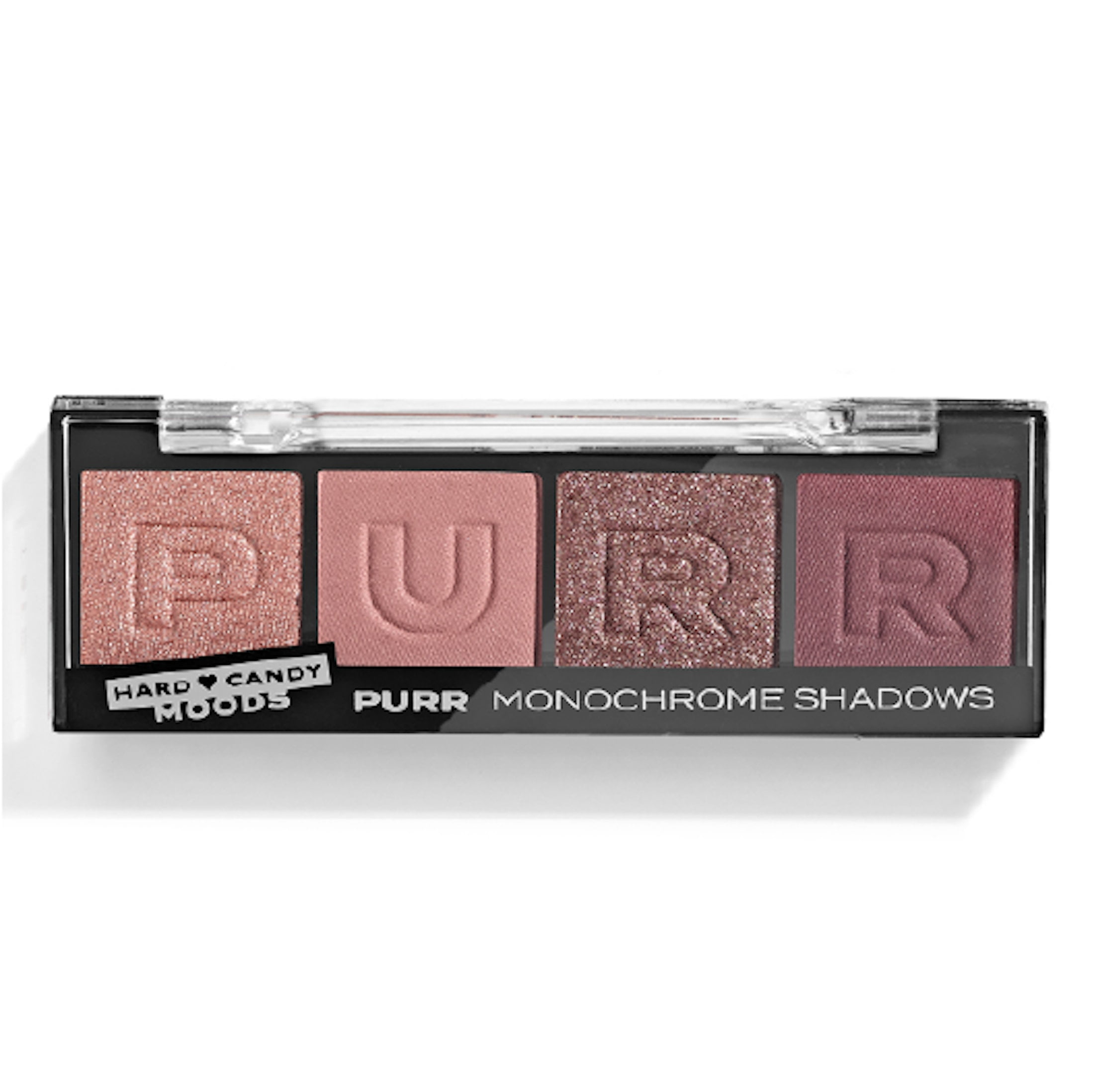 Hard Candy, Moods Shadow Palette, 4 Bold & Buildable Monochromatic Shades, PURR, .10oz