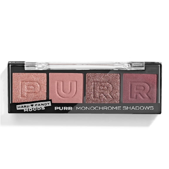 Hard Candy, Moods Shadow Palette, 4 Bold & Buildable Monochromatic Shades, PURR, .10oz