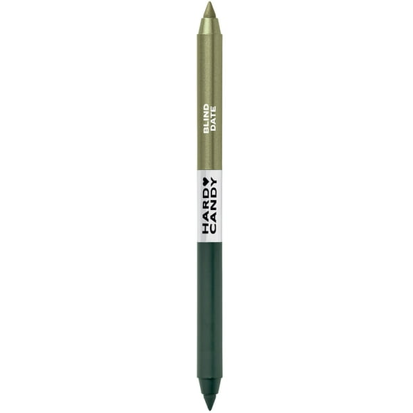 Hard Candy Party Lines 2-In-1 Eyeliner Duo, Pencil, Blind Date, Matte Forest Green & Metallic Olive