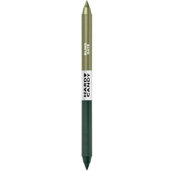 Hard Candy Party Lines 2-In-1 Eyeliner Duo, Pencil, Blind Date, Matte Forest Green & Metallic Olive