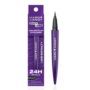 Hard Candy Party Lines Color Play Eyeliner, Liquid Liner, 24HR Wear, Like Royalty, Metallic Purple