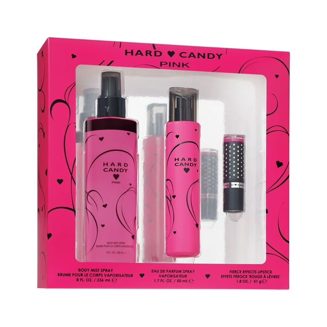 Hard Candy Pink Fragrance Gift Set for Women, 3 pc