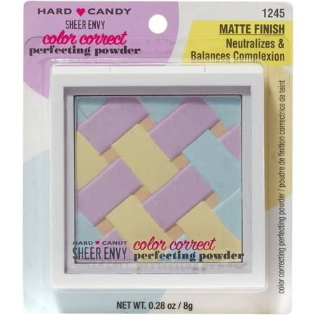 Hard Candy Sheer Envy Color Correct Perfecting Powder, 1245 Matte Finish, 0.28 oz