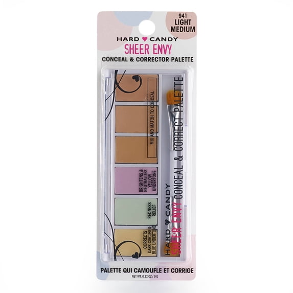 Hard Candy Sheer Envy Conceal & Corrector Palette, 2 oz