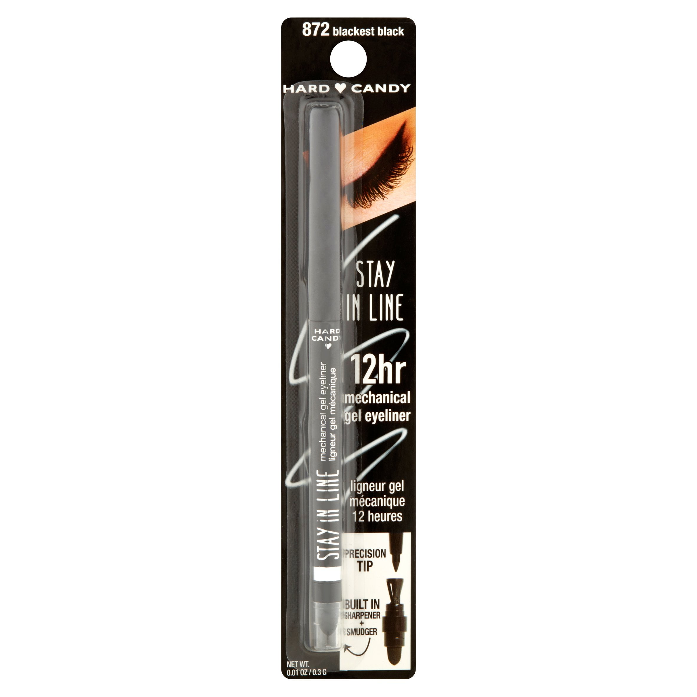 Hard Candy Stay in Line 872 Blackest Black 12hr Mechanical Gel Eyeliner, 0.01 oz