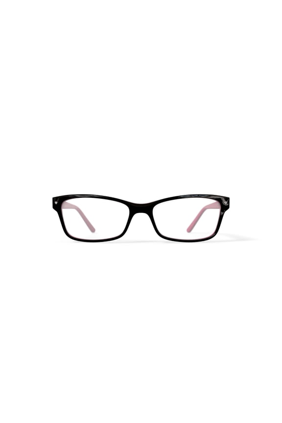 Women's HC06 Square Prescription Eyeglasses with Case, Brown