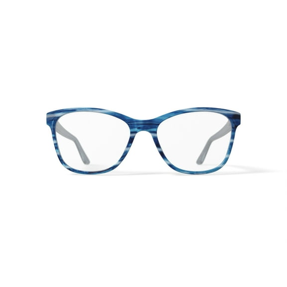 Hard Candy Women's HC277 Cat Eye Prescription Eyeglasses with Case, Crystal Blue