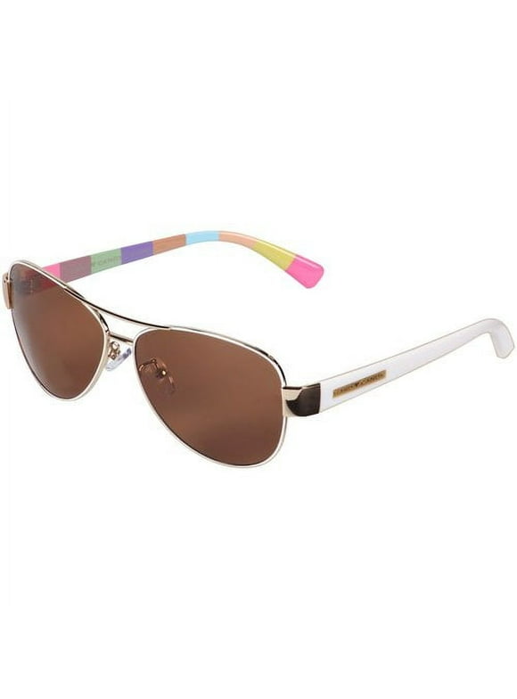 Hard Candy Womens Polarized Rx'able Sunglasses, Hs03P, White, 59-13-136, with Case
