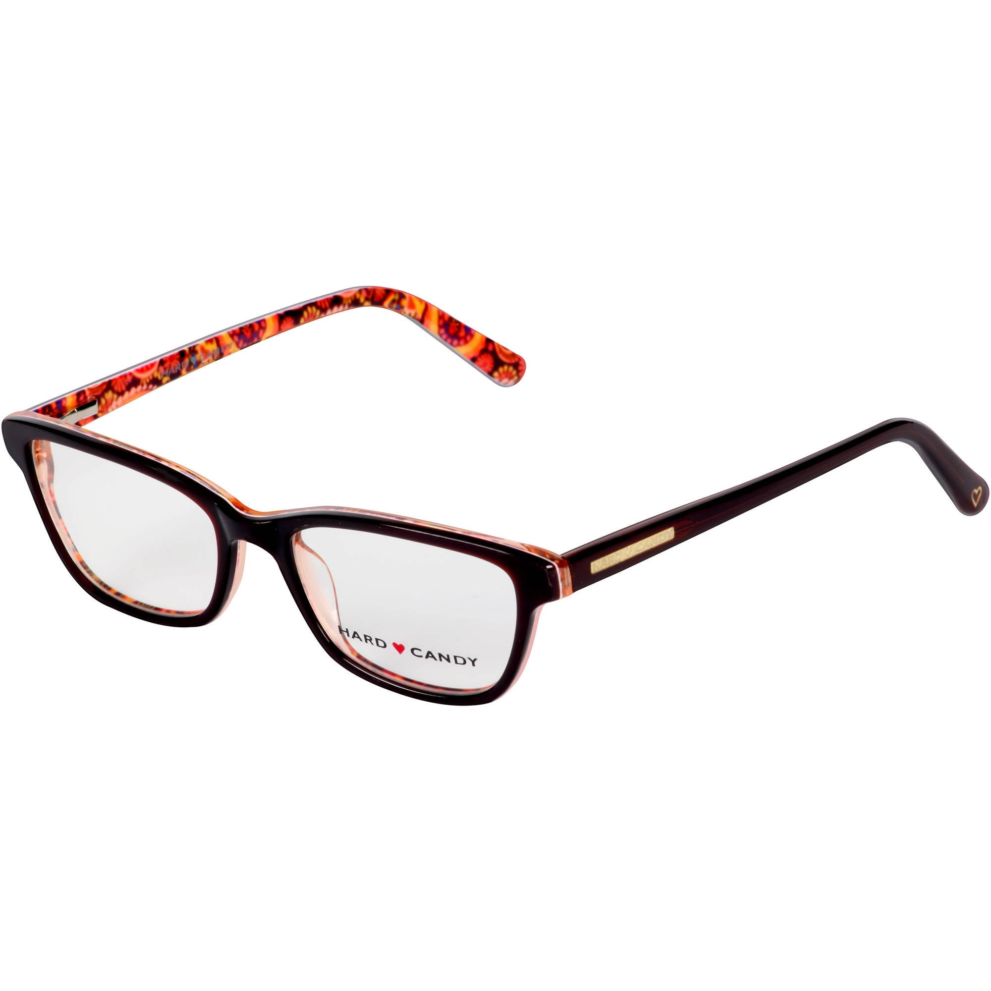 Hard Candy Womens Prescription Glassees, HC30 BWN Brown/Pattern