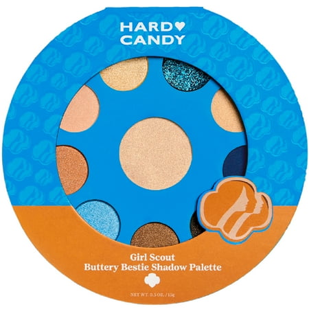 Hard Candy x Girl Scout Shadow Palette, Buttery Bestie, Trefoil-Scented, Nude & Blue