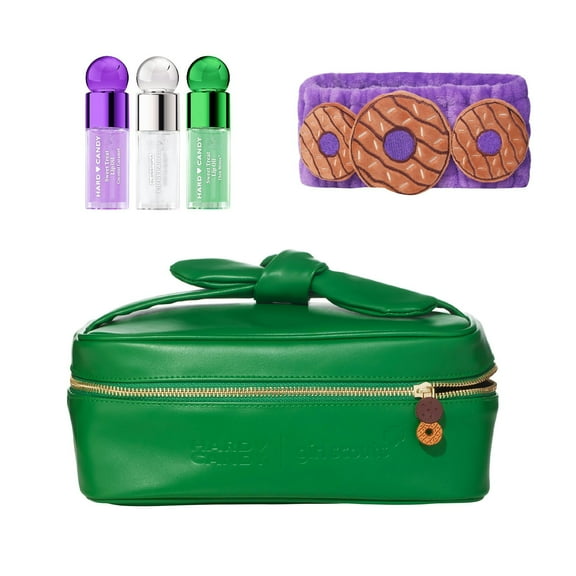 Hard Candy x Girl Scouts Coconut Caramel Essential Kit, Makeup Bag, Travel Kit, Lip Oil, Headband , 5 pieces