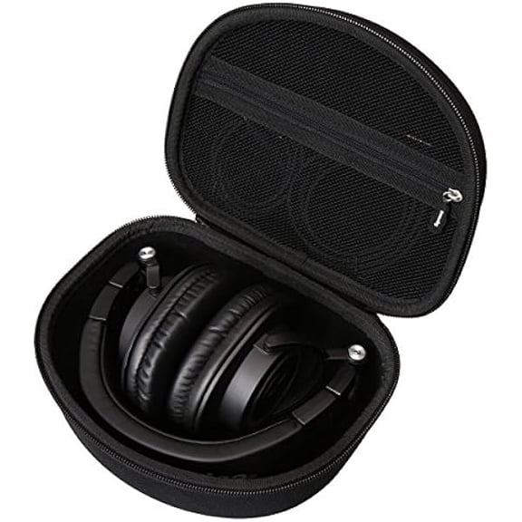 Hard Carry Travel Bag Case Compatible with Audio-Technica ATH-M50x Professional Monitor Headphones ATH-M50xMG ATH-M40x ATH-M30x ATH-M70x (Black)