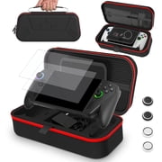Hard Carrying Case for ASUS ROG Xbox Ally & ROG Xbox Ally X 7" 2025, 7 in 1 Accessories Bundle with 2 Screen Protectors, 4 Thumb Grip Caps, Portable Travel Storage Bag Fits Adapter, Cable