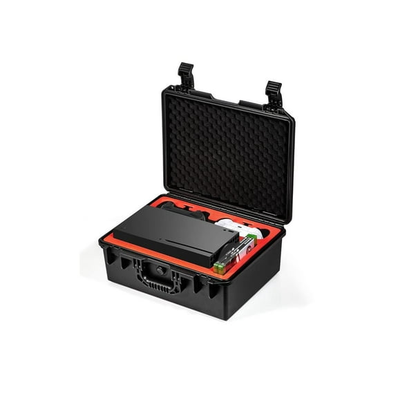 Hard Carrying Case Compatible with Xbox Series X, Professional Deluxe Waterproof Case Soft Lining Hard Case for Xbox Series X Console, Controllers, Headset and Other Accessories
