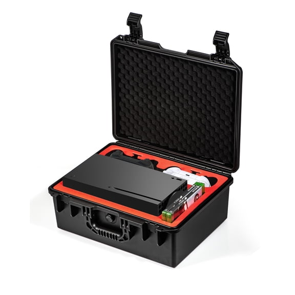 Hard Carrying Case Compatible with Xbox Series X, Professional Deluxe Waterproof and Soft Lining Hard Case for Xbox Series X Console, Controllers, Headset and Other Accessories