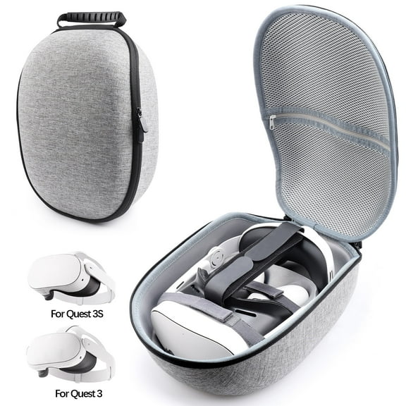 Hard Carrying Case Compatible with Meta Quest 3S/Quest 3, Portable Case VR Gaming Headset Storage Bag for Travel and Home