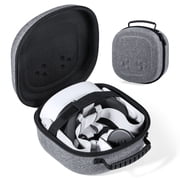Hard Carrying Case for Meta Quest 3S/Quest 3/Quest 2, VR Gaming Headset and Touch Controllers Travel Case, Waterproof Shockproof Portable Bag with Mesh Pocket for Meta Accessories