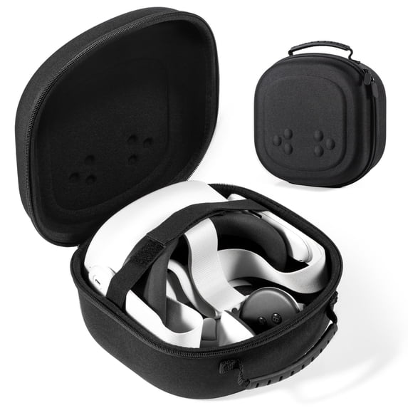 Hard Carrying Case for Meta Quest 3S/Quest 3/Quest 2, VR Gaming Headset and Touch Controllers Travel Case, Waterproof Shockproof Portable Bag with Mesh Pocket for Meta Accessories
