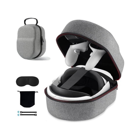 Hard Carrying Case for Oculus Quest 2/Meta Quest 3/Vision Pro/Pico 4 VR Headset, Compatible with Elite Strap/Kiwi Design/BOBOVR Head Strap, Full Protection for Travel and Storage