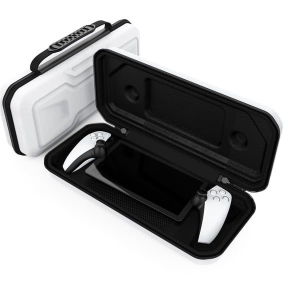 Hard Carrying Case for PS5 PlayStation Portal EVA Hard Shell Shock-Proof Protective Handheld Storage Bag Compatible with PS5 Portal Game Console Accessories White