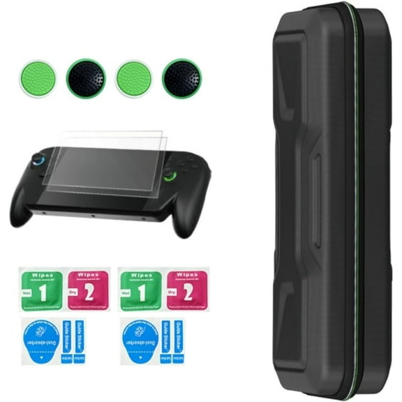 Hard Carrying Case for ROG Ally-X and for Xbox-Ally X Handheld Gaming Console, Drop-Proof Shockproof EVA Protective Carry Bag with 2 Tempered Glass Screen Protectors, 4 Joystick Thumbstick-Caps