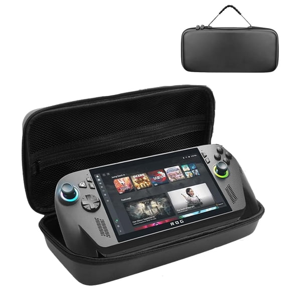 Hard Carrying Case for Rog Xbox Ally X Console&Accessories, Drop-Proof and Shockproof EVA Protective Carry Bag with Large Capacity for Rog Xbox Ally X Gaming Handheld Console&Accessories (bk-PU)