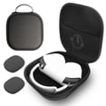 thumbnail image 1 of Hard Carrying Case with Sleep Mode for Apple AirPods Max Wireless Over-Ear Headphones, AirPods Max Protective Portable Storage Bag with Mesh Pocket for Headphone Accessories, Black, 1 of 8