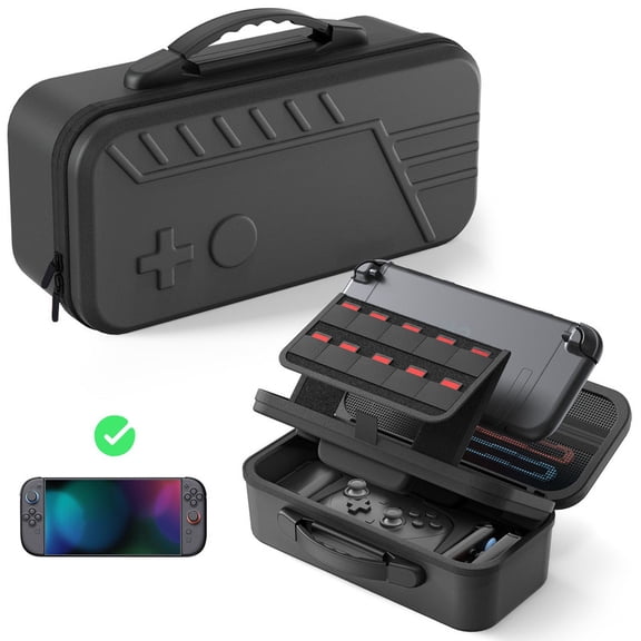 Hard Carrying Case for Switch 2, All in One Carrying Case Storage for Switch 2, Pro Controller and Other Accessories, Travel Case with 10 Game Card Slots