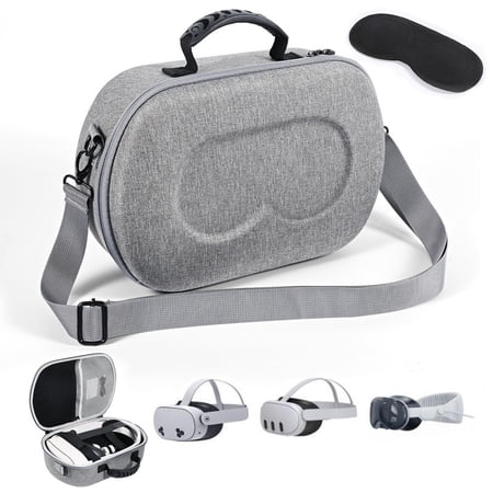 Hard Carrying Case for Meta Quest 3s/3/Oculus Quest 2, Portable Travel Storage Bag Fits for Vision Pro/Pico 4/Pro Strap and Accessories