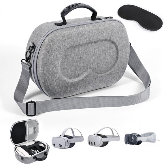 Hard Carrying Case for Meta Quest 3s/3/Oculus Quest 2, Portable Travel Storage Bag Fits for Vision Pro/Pico 4/Pro Strap and Accessories