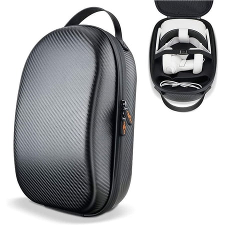 Hard Carrying Case for Oculus Quest 2, Hard Travel Case All-in-One Storage, Compatible with Elite Strap VR Headset and More Accessories