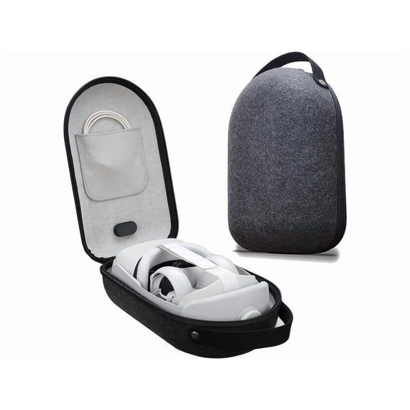 Hard Carrying Case for Oculus Quest 2 VR Gaming Headset Waterproof Shockproof Hard Storage Box Black