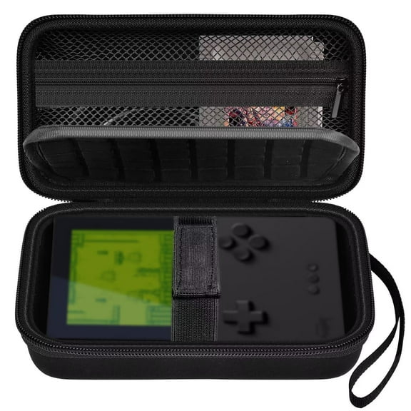 Hard Case Compatible with Analogue Pocket Handheld Game Console, Portable Mini Game Player Storage Bag for Video Games Cards, Charging Cable and Accessories-Black