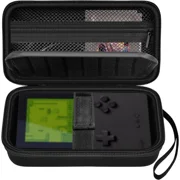 Hard Case Compatible with Analogue Pocket Handheld Game Console, Portable Mini Game Player Storage Bag for Video Games Cards, Charging Cable and Accessories Box Only - Black