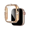 thumbnail image 1 of Hard Case Compatible with Apple Watch Case Series SE 6/5/4 44mm Rhinestones with Built-in Glass Screen Protector Diamond iWatch Face Cover Smart Watch Case for Women Girl, 44mm Rose Gold, 1 of 1