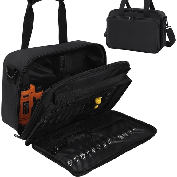 Hard Case Compatible with LDX120C / LD120VA MAX Cordless Drill Driver, Travel Case for Cordless Drill/Driver Bits And Accessories (Fit for Most Standard Drills), Black (Bag Only)