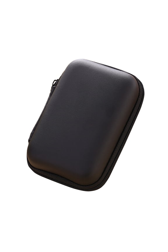 Hard Case Electronic Organizer, Zipper Eva Cable Storage Bag for Chargers, Cables and Earphones Travel Tech Pouch Black